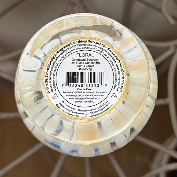 Glass Candle โ Citrus Grove - 8 Oz, Overjoyed Boutique - Picture 7 of 12